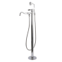 Kingston Brass Kaiser Floor Mounted Tub Filler – Includes Hand Shower Polished Chrome