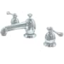 Kingston Brass English Vintage 1.2 GPM Widespread Bathroom Faucet with Pop-Up Drain Assembly Polished Chrome