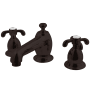 Kingston Brass 1.2 GPM Widespread Bathroom Faucet with Pop-Up Drain Assembly Oil Rubbed Bronze