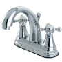 Kingston Brass English Vintage 1.2 GPM Centerset Bathroom Faucet with Pop-Up Drain Assembly Polished Chrome