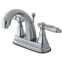 Kingston Brass English Vintage 1.2 GPM Centerset Bathroom Faucet with Pop-Up Drain Assembly Polished Chrome