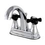 Kingston Brass Duchess 1.2 GPM Centerset Bathroom Faucet with Pop-Up Drain Assembly Polished Chrome