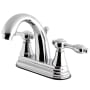 Kingston Brass Tudor 1.2 GPM Centerset Bathroom Faucet with Pop-Up Drain Assembly Chrome