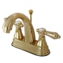 Kingston Brass 1.2 GPM Centerset Bathroom Faucet with Pop-Up Drain Assembly Polished Brass