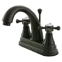 Kingston Brass English Vintage 1.2 GPM Centerset Bathroom Faucet with Pop-Up Drain Assembly Oil Rubbed Bronze