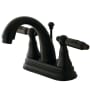 Kingston Brass English Vintage 1.2 GPM Centerset Bathroom Faucet with Pop-Up Drain Assembly Oil Rubbed Bronze