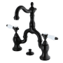 Kingston Brass Bel-Air 1.2 GPM Deck Mounted Bridge Bathroom Faucet with Pop-Up Drain Assembly Oil Rubbed Bronze