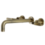 Kingston Brass Whitaker Wall Mounted Tub Filler Antique Brass