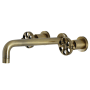 Kingston Brass Belknap Wall Mounted Tub Filler Antique Brass