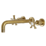 Kingston Brass Hamilton Wall Mounted Tub Filler Brushed Brass