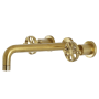 Kingston Brass Belknap Wall Mounted Tub Filler Brushed Brass