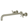 Kingston Brass Millennium Wall Mounted Tub Filler Brushed Nickel