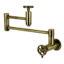 Kingston Brass Fuller 3.8 GPM Wall Mounted Single Hole Pot Filler Antique Brass