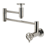 Kingston Brass Fuller 3.8 GPM Wall Mounted Single Hole Pot Filler Polished Nickel
