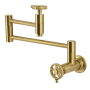 Kingston Brass Fuller 3.8 GPM Wall Mounted Single Hole Pot Filler Brushed Brass