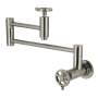 Kingston Brass Fuller 3.8 GPM Wall Mounted Single Hole Pot Filler Brushed Nickel