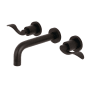 Kingston Brass NuWave 1.2 GPM Wall Mounted Widespread Bathroom Faucet Matte Black