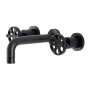 Kingston Brass Belknap 1.2 GPM Wall Mounted Widespread Bathroom Faucet Matte Black