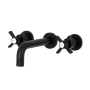 Kingston Brass Millennium 1.2 GPM Wall Mounted Widespread Bathroom Faucet Matte Black