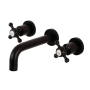 Kingston Brass Metropolitan 1.2 GPM Wall Mounted Widespread Bathroom Faucet Oil Rubbed Bronze
