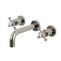 Kingston Brass Metropolitan 1.2 GPM Wall Mounted Widespread Bathroom Faucet Polished Nickel