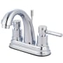 Kingston Brass Concord 1.2 GPM Centerset Bathroom Faucet with Pop-Up Drain Assembly Polished Chrome