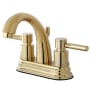 Kingston Brass Concord 1.2 GPM Centerset Bathroom Faucet with Pop-Up Drain Assembly Polished Brass