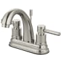 Kingston Brass Concord 1.2 GPM Centerset Bathroom Faucet with Pop-Up Drain Assembly Brushed Nickel