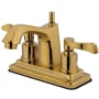 Kingston Brass 1.2 GPM Centerset Bathroom Faucet with Pop-Up Drain Assembly Polished Brass