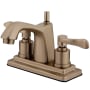 Kingston Brass 1.2 GPM Centerset Bathroom Faucet with Pop-Up Drain Assembly Brushed Nickel