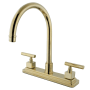 Kingston Brass Claremont 1.8 GPM Standard Kitchen Faucet Polished Brass