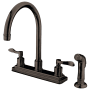 Kingston Brass 1.8 GPM Standard Kitchen Faucet - Includes Side Spray Oil Rubbed Bronze