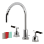Kingston Brass Kaiser 1.2 GPM Widespread Bathroom Faucet with Pop-Up Drain Assembly Polished Chrome