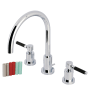 Kingston Brass Kaiser 1.2 GPM Widespread Bathroom Faucet with Pop-Up Drain Assembly Polished Chrome