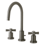 Kingston Brass Millennium 1.2 GPM Widespread Bathroom Faucet with Pop-Up Drain Assembly Brushed Nickel