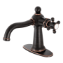 Kingston Brass Nautical 1.2 GPM Deck Mounted Single Hole Bathroom Faucet with Pop-Up Drain Assembly - Includes Escutcheon Naples Bronze