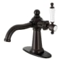 Kingston Brass Nautical 1.2 GPM Deck Mounted Single Hole Bathroom Faucet with Pop-Up Drain Assembly - Includes Escutcheon Oil Rubbed Bronze
