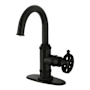 Kingston Brass Belknap 1.2 GPM Single Hole Bathroom Faucet with Pop-Up Drain Assembly Matte Black