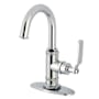 Kingston Brass Whitaker 1.2 GPM Single Hole Bathroom Faucet with Pop-Up Drain Assembly Polished Chrome