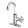 Kingston Brass Webb 1.2 GPM Single Hole Bathroom Faucet with Pop-Up Drain Assembly Polished Chrome