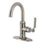 Kingston Brass Whitaker 1.2 GPM Single Hole Bathroom Faucet with Pop-Up Drain Assembly Brushed Nickel