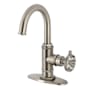 Kingston Brass Webb 1.2 GPM Single Hole Bathroom Faucet with Pop-Up Drain Assembly Brushed Nickel