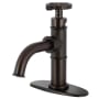 Kingston Brass Fuller 1.2 GPM Single Hole Bathroom Faucet with Pop-Up Drain Assembly Oil Rubbed Bronze