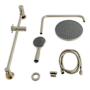 Kingston Brass Concord Ceramic Disc Shower System with Shower Head, Hand Shower, Slide Bar, Shower Arm, and Hose Brushed Nickel
