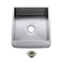 Kingston Brass Denver 21" Farmhouse Single Basin Stainless Steel Kitchen Sink with Basket Strainer Stainless Steel / Brushed Nickel