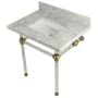 Carrara Marble / Satin Brass