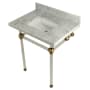 Carrara Marble / Satin Brass