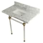 Carrara Marble / Satin Brass