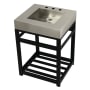 Kingston Brass Kingston Commercial 25" Wide Console Sink Set Brushed / Matte Black