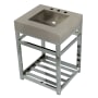 Kingston Brass Kingston Commercial 25" Wide Console Sink Set Brushed / Polished Chrome